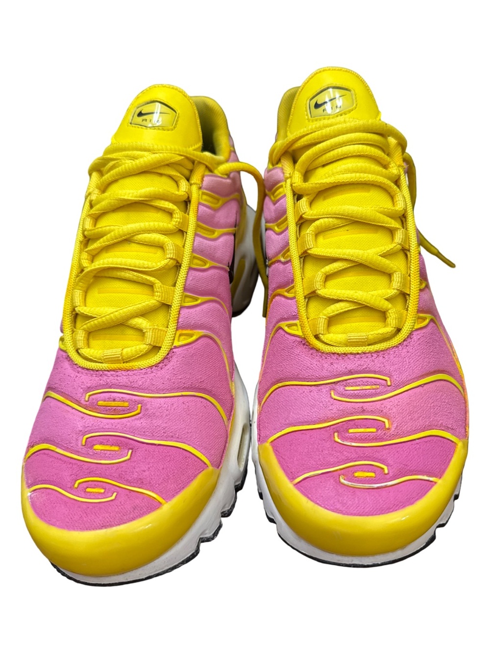 Nike Women's Pink and Yellow Sneakers - Picture 2 of 11